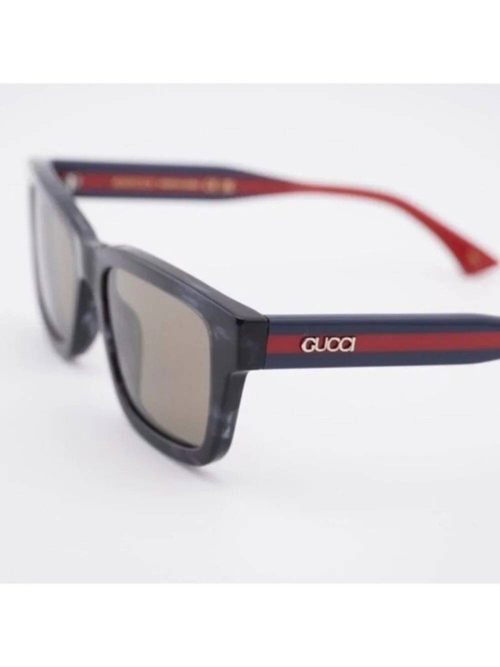 Gucci GG1869S 004 Sunglasses Grey Havana Square Frame, Brown Lenses